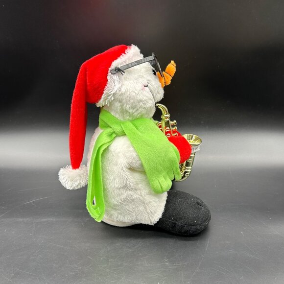 Vintage Musical Snowman Christmas Decoration Saxophone Kids Of America 2005 - Picture 4 of 10